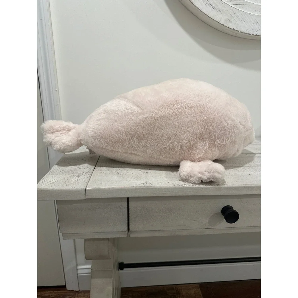 Earth Pals Plush Harp Seal Stuffed Animal Pink Cream Recycled Petting Zoo 16in